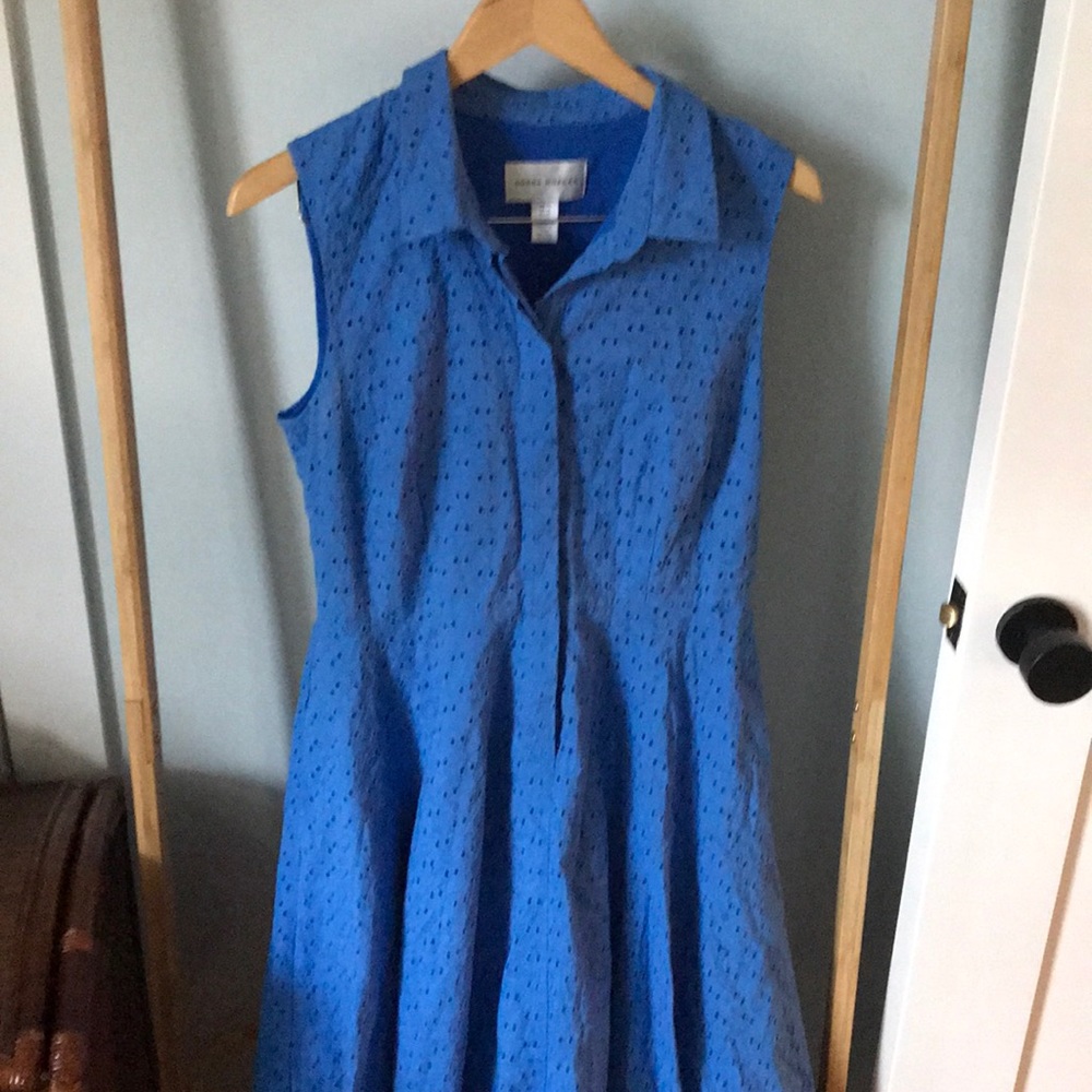 Anthropologie Blue Market Shirtdress